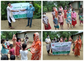 কৈশোর কর্মসূচির আওতায় করোনা ভাইরাস সংক্রমন প্রতিরোধে কাপড়ের মাস্ক বিতরণ